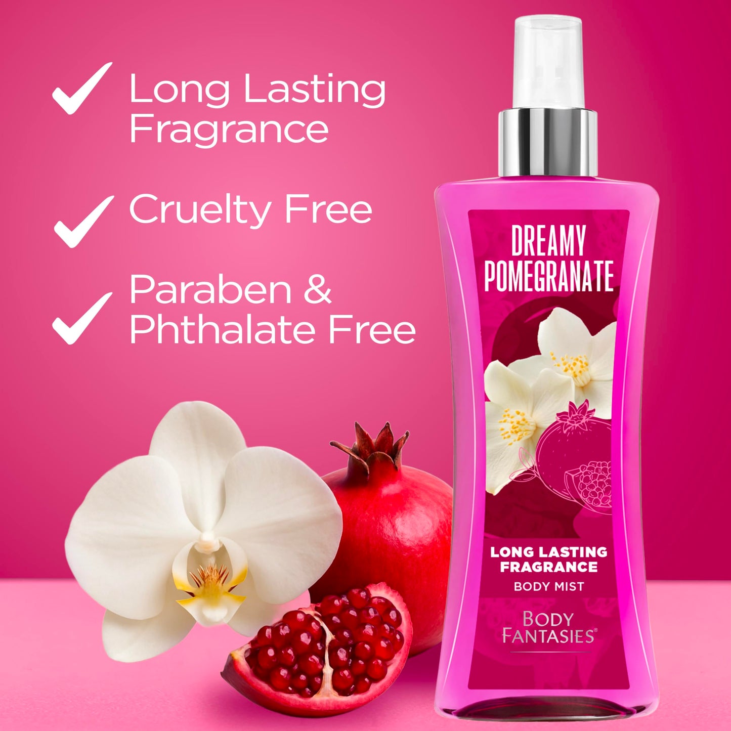 Body Fantasies Signature Fragrance Body Spray, Dreamy Pomegranate, 8 fl oz