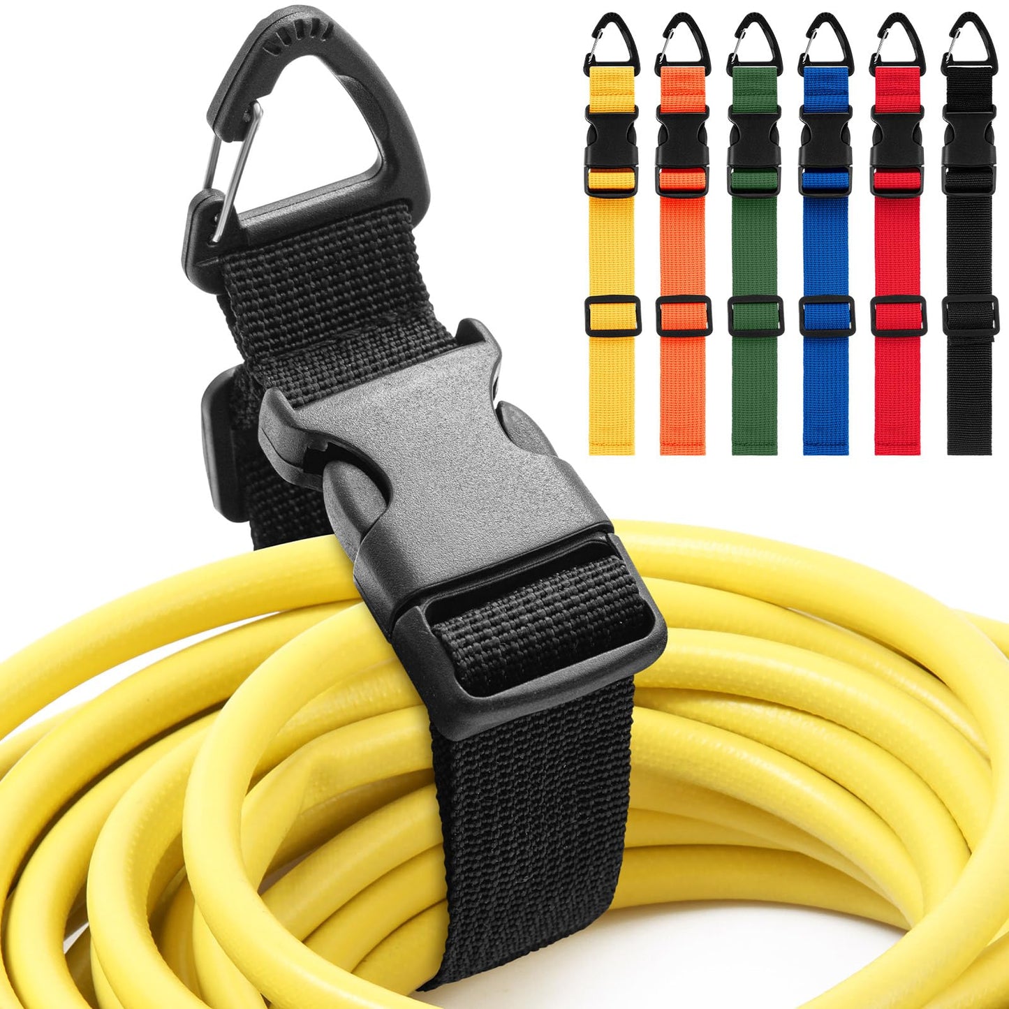 Wowangce 18 Pack 17 Inch Adjustable Extension Cord Holder Organizer with Triangle Clips for Garage Organization and Storage Heav