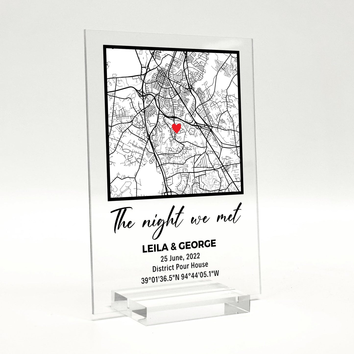 The Night We Met Personalized Map - Custom Sign Gifts Where It All Began Couple Map Gift for Her Personalized Gift Couple Gift
