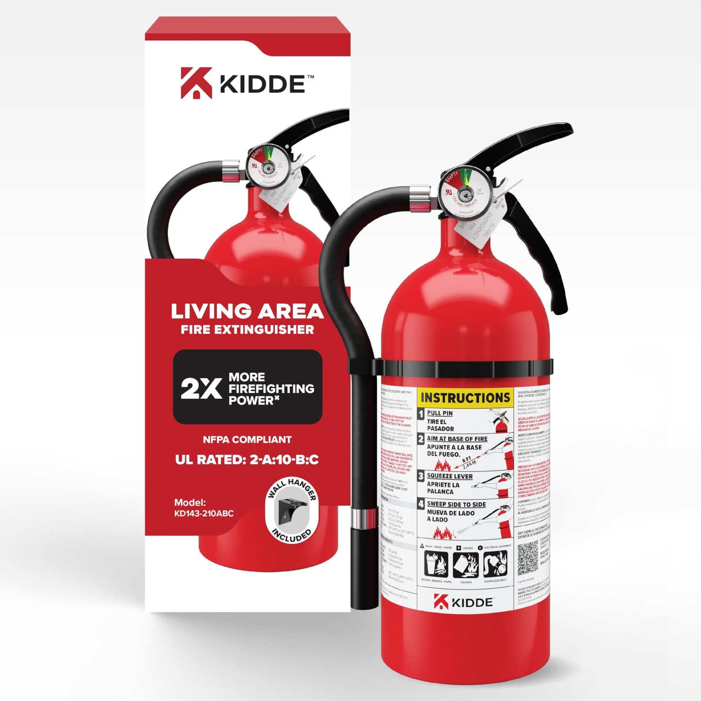 Kidde Fire Extinguisher for Home, For Residential and Living Area Use, 2A10BC