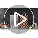 Titanium Cutting Board with Knife Sharpener, Pure Titanium & Acacia Wood Cutting Boards for Kitchen, Double Sided Checkerb...