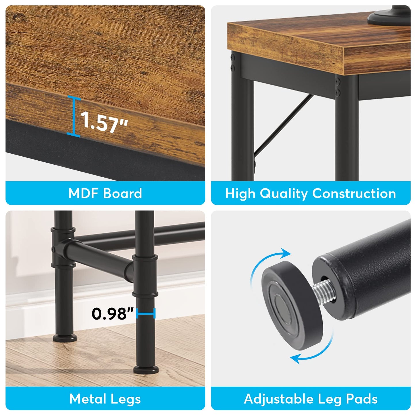 Tribesigns 70.9 Inch Extra Long Console Table, Narrow Sofa Table Behind Couch, Rustic Entryway Hallway Table Industrial Height Bar Table for Living Room