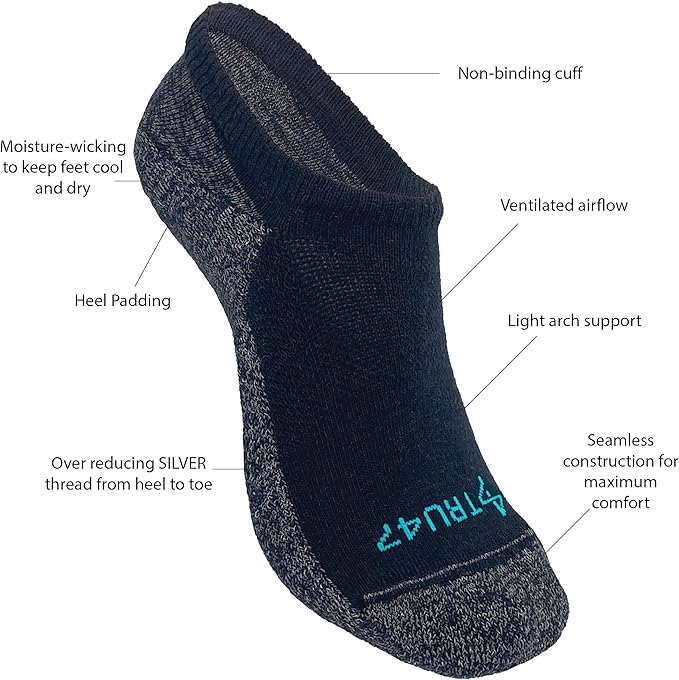TRU47 Grounding & Earthing Products | Grounding Socks | Socks Made With 99.99% Pure Silver Thread