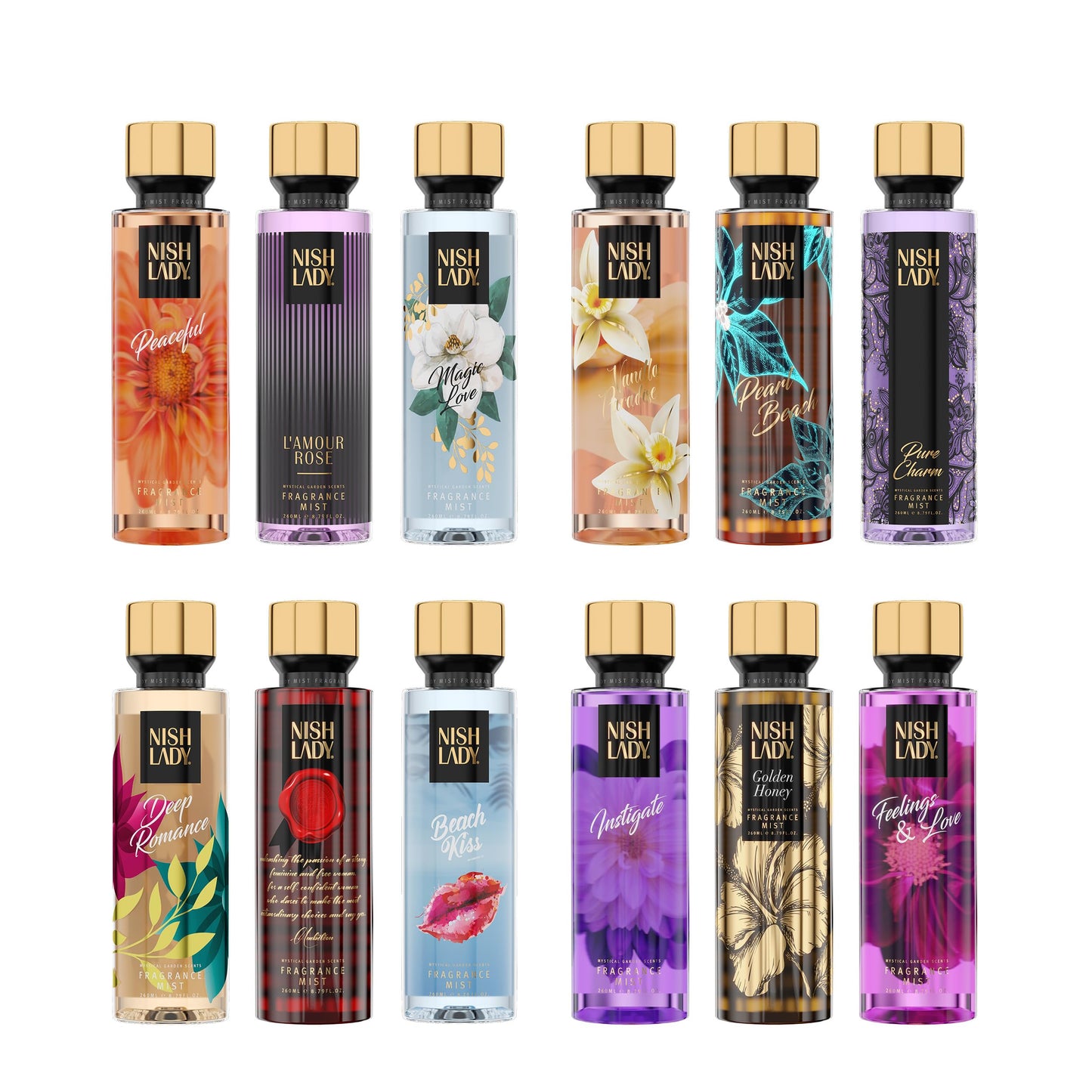 Nishlady Fragrance Mist Wild Shimmer CROCODILE 260ml / 8.79fl.oz