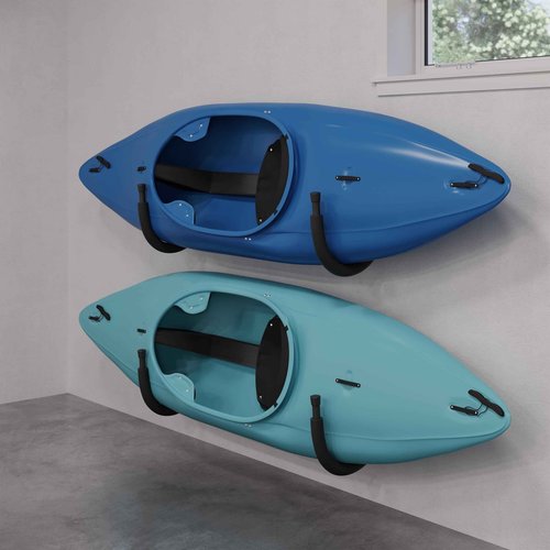RAD Sportz 4-Pack of Kayak Storage Hook Sets - Kayak Wall Mount Hangers with 100lb Capacity Per Pair for Paddleboards, Surfboards, or Snowboards