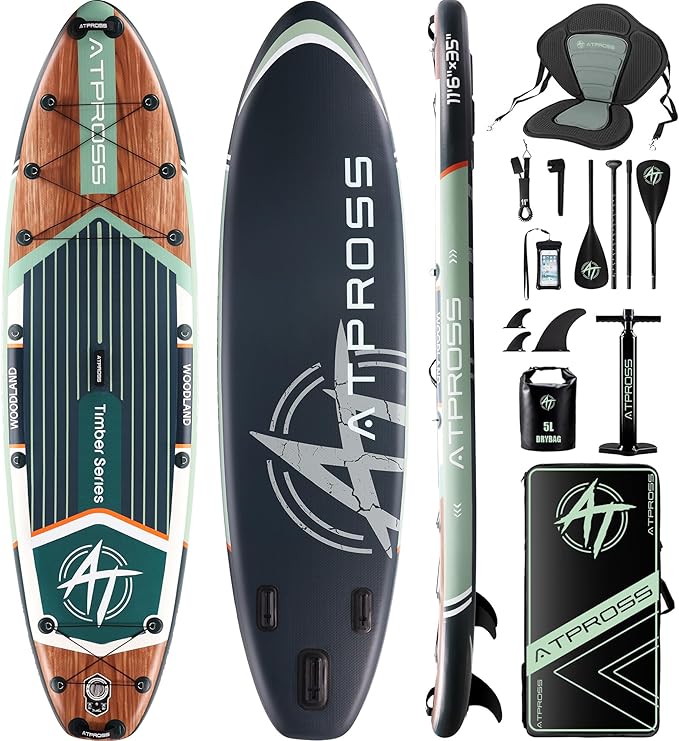 11'6"x35" Inflatable Stand Up Paddle Board 450LBS Weight Capacity Extra Wide Non-Slip Stable Deck Adult SUP,Premium Access...