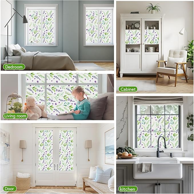 Frosted Glass Window Frosting Film Window Privacy Film One Way Privacy Windows Clings Static Cling Home Room Bathroom Spring Decor Car Decorations Tint Door Cover Renter Friendly Stickers
