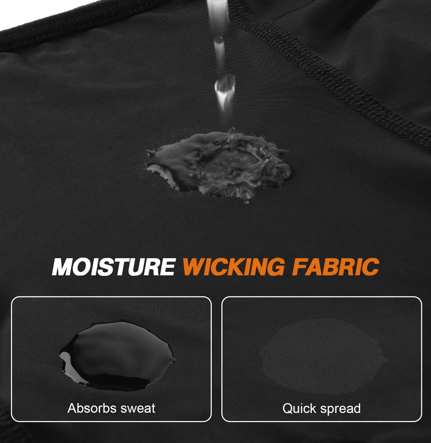 CENSGO Cooling Motorcycle Balaclava Helmet Liner, Breathable Face Cover, Lightweight Shiesty Mask for Men Women Summer Riding Black