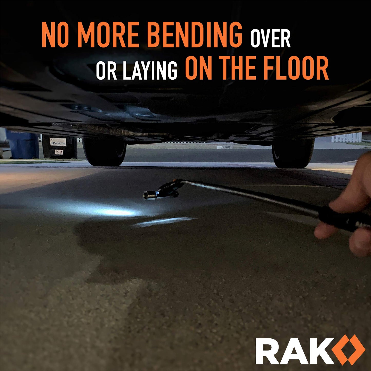 RAK Magnetic Pickup Tool Gifts for Men - Telescoping Magnet with LED Flashlight and 22 Inches Extendable Neck, Cool Magnetic Flashlight Gifts for Dad, Husband, Grandpa, Handyman