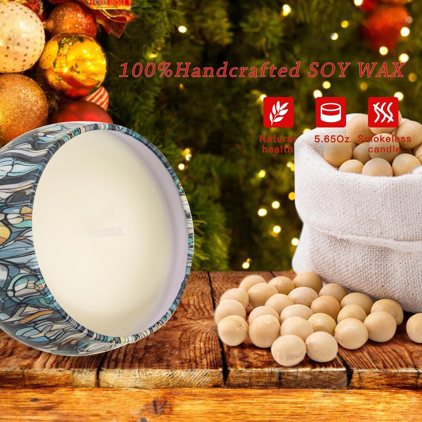 Yinuo Candle Christmas Scented Candles Gift Set – 12 Pack Long Lasting Soy Wax Holiday Candles in Decorative Tin Jars, Winter Home Decor, Relaxing Aromatherapy Gifts for Women & Friends