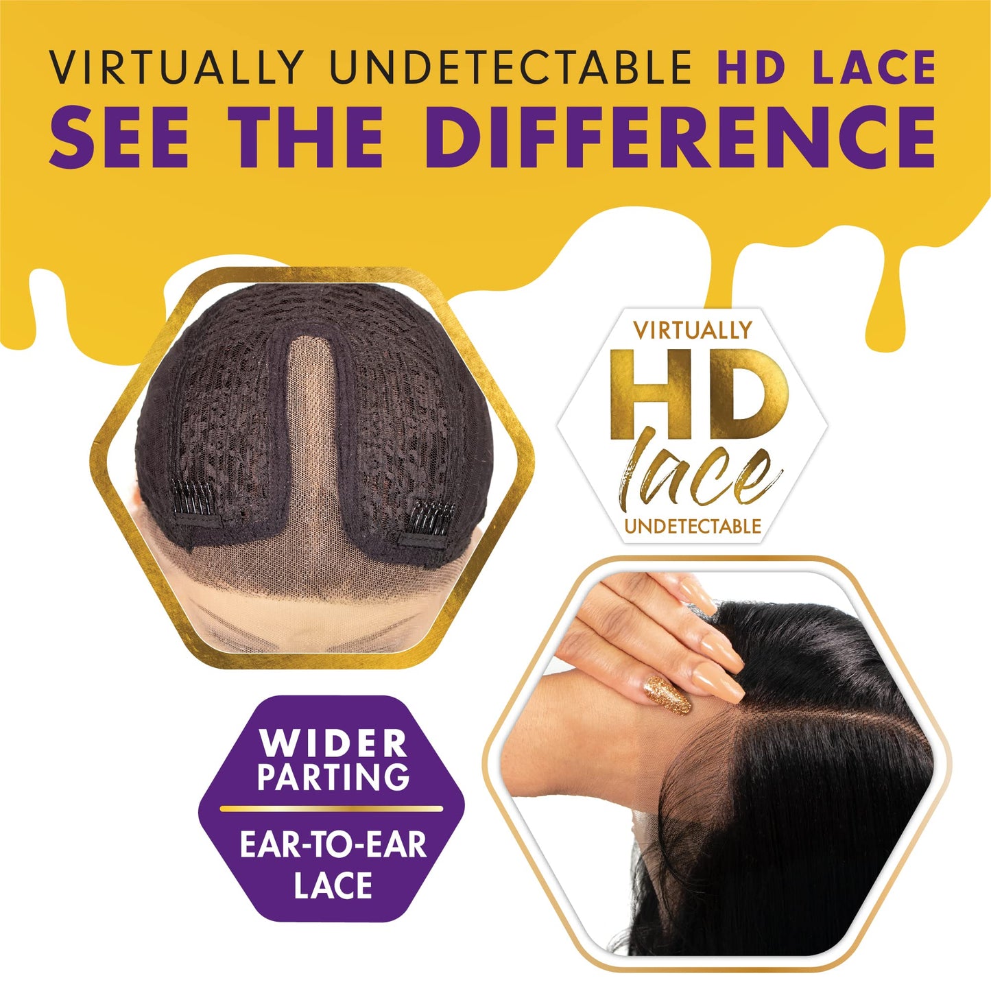 Sensationnel Butta Lace Wigs - Unit 31 Extra Wide 5 Inch Deep Parting Synthetic Preplucked Hairline Glueless Lacefront (1B OFFBL