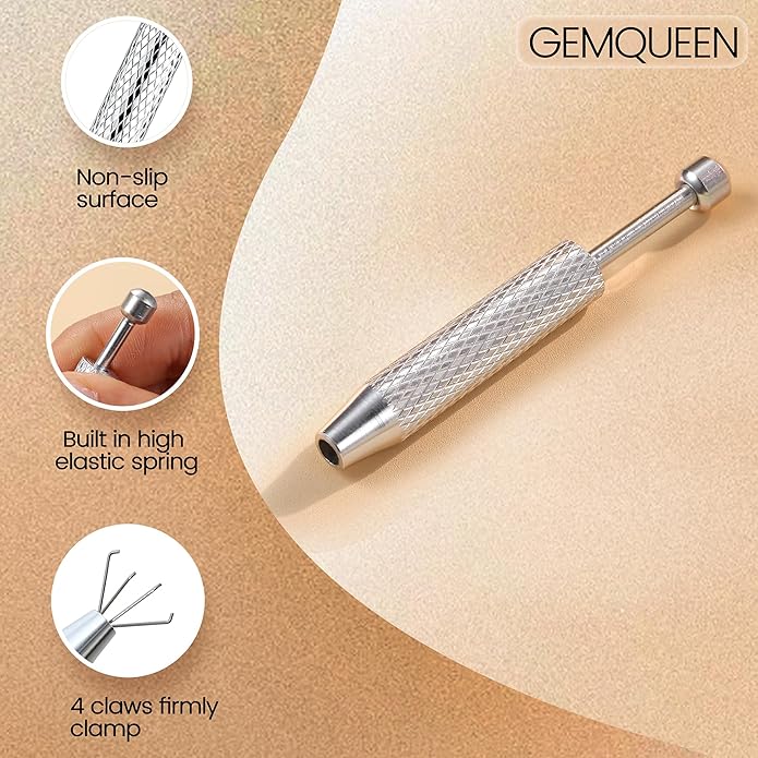 Piercing Taper Ball Grabber Tool for Changing Jewelry - 14G 16G 18G 20G Stainless Steel Flat Back Earrings Applicator Tool Threadless Insertion Pin Thread Body Piercing Kit for Ear Nose Lip