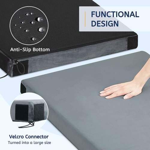 HomeMate Memory Foam Camping Single Mattress Pad Mat-Sleeping Pad Mat Portable Roll Up Travel Mattress CertiPUR-US for Adults-Camping Bed for Guests Floor Sleepover with Waterproof Cover Travel Bag