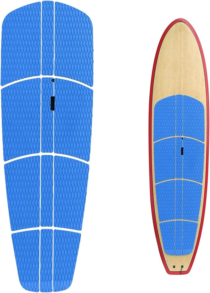 Abahub 12 Piece Surf SUP Deck Traction Pad Premium EVA with Tail Kicker 3M Adhesive for Paddleboard Longboard Surfboard Bl...