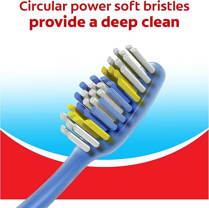 Colgate Extra Clean Toothbrush, Soft Toothbrush for Adults, 6 Count (Pack of 1)
