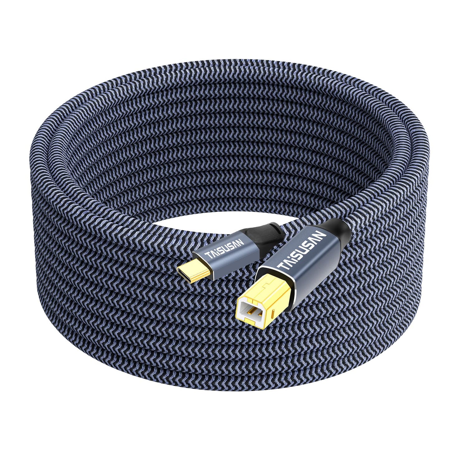 Taisusan Usb C Printer Cable 20Ft, Compatible With Keyboard, Macbook Pro/Air, Printers And Scanners - Usb B To C Midi Cable