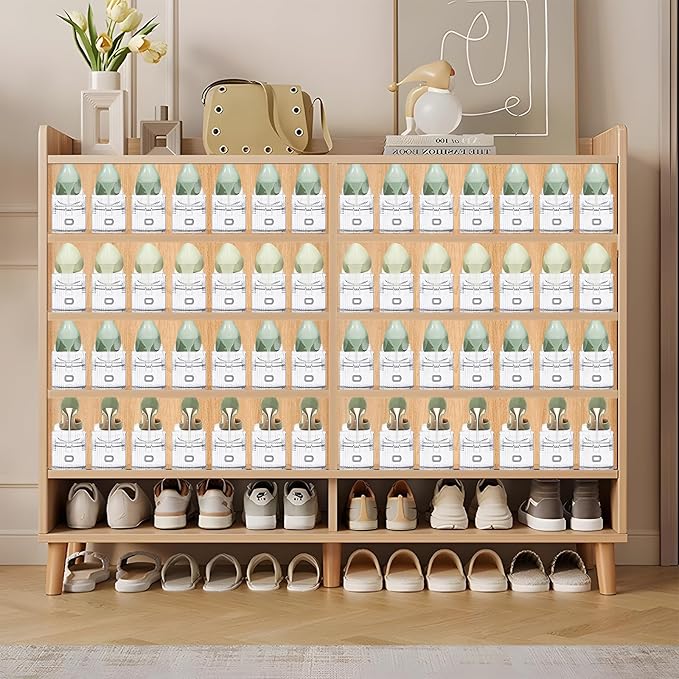 Adjustable Shoe Slots Organizer,6 PACK Transparent Shoe Stackers Shoe Rack Holder Shoe Space Savers Double Layer Stack Shoe Racks for Closet Organization(Transparent)
