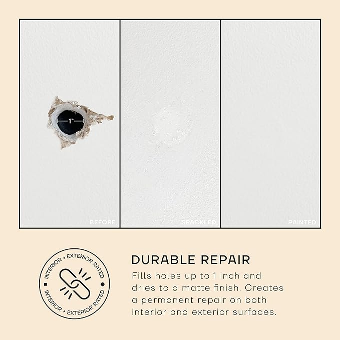 soto Small Hole Repair, Beige, 7-Piece Kit (No. 09 Rough Sketch) - High Strength Small Hole Repair Kit for use on: Walls, Drywall, Ceiling, Furniture, Cabinets