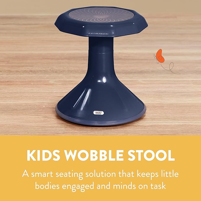 Back2School Express Wobble Stool, 15", Flexible Seating, Navy