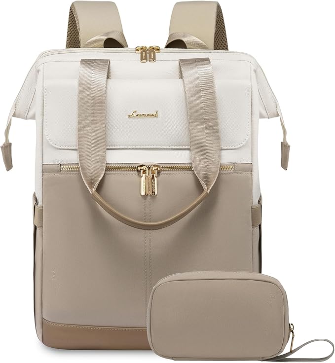 LOVEVOOK Laptop Backpack for Women, 15.6 Inch Work Laptop Bag with USB Port, Fashion Teacher Nurse Backpack Purse, Waterpr...