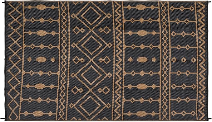 Outdoor Rug, Outdoor Plastic Mat, Picnic Reversible Rug, Patio Mat, Plastic Woven Outdoor Carpet, for Garden Patio Backyar...