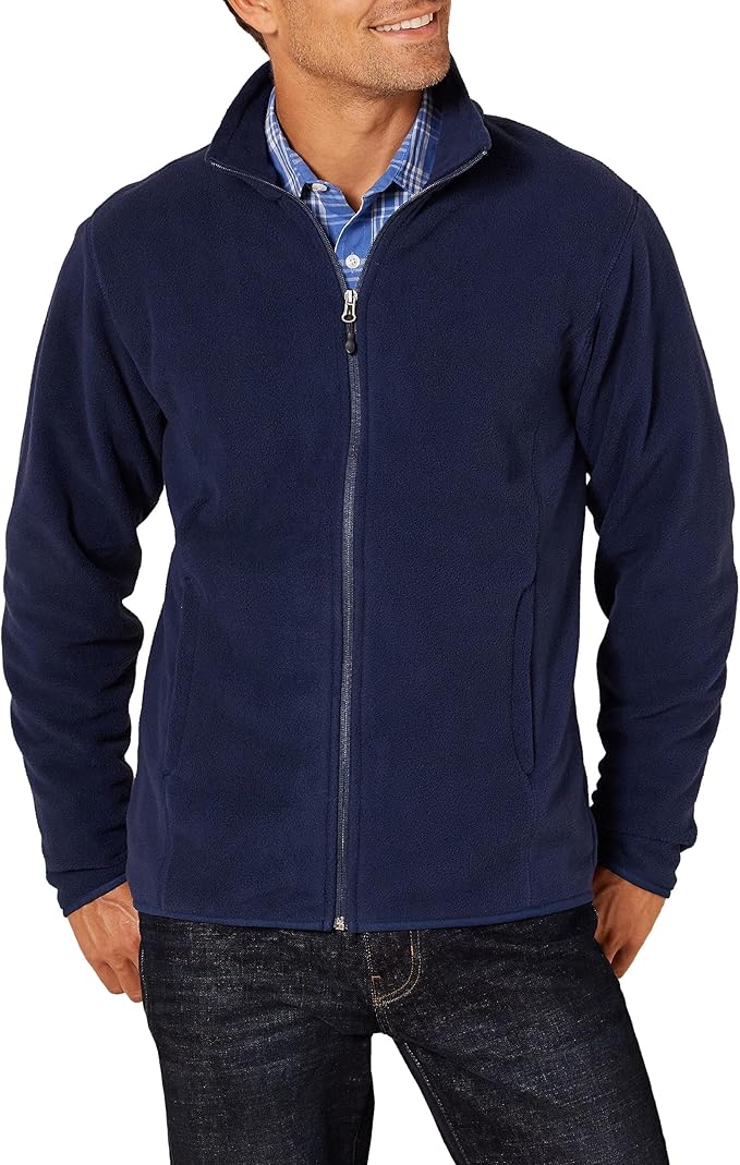 Amazon Essentials Men's Full-Zip Fleece Jacket (Available in Big & Tall)
