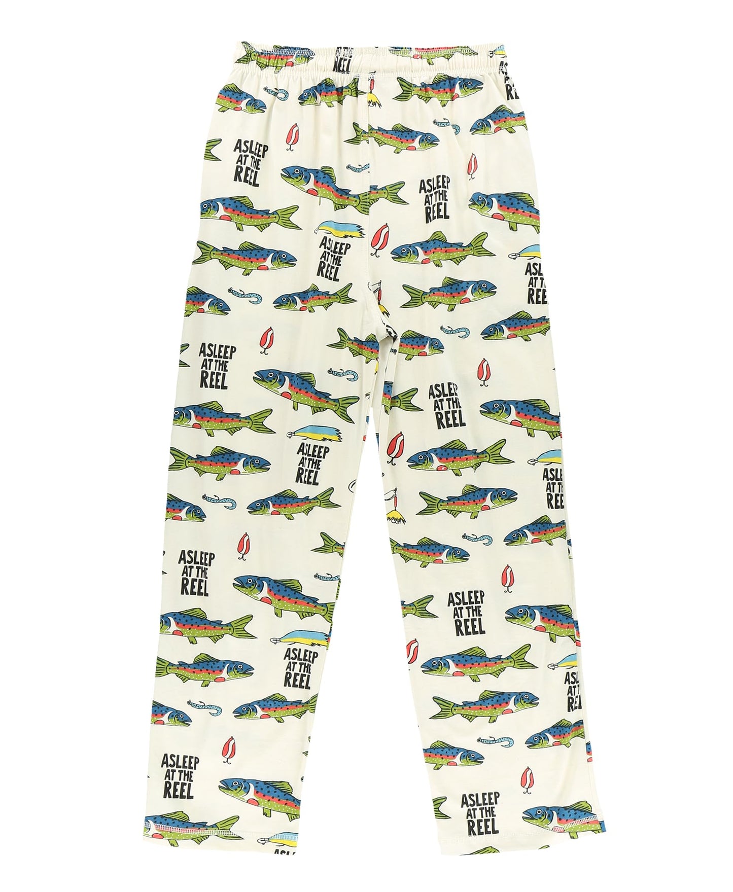 Lazy One Funny Ocean Pajama Pants For Men, Men's Separate Bottoms, Lounge Pants, Fishing, Outdoors (Asleep At The Reel, MEDIUM)