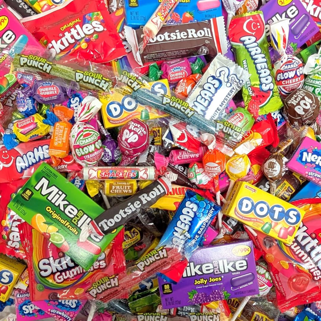 Ultimate Name Brand Candy Variety Pack - 5 lb Bulk Candy Individually Wrapped - No filler Candies - Perfect for Party Candies Stuffers or Party Favor Candys for Kids Goodie Bags - Party Favors for Kids