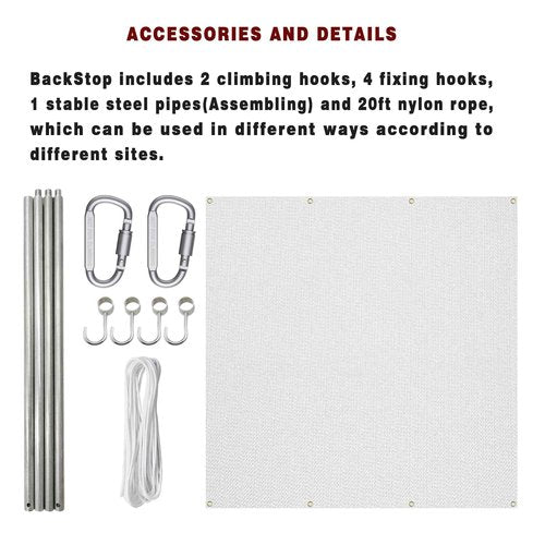 Diolili 2mm Slingshot Archery Target Backstop Netting