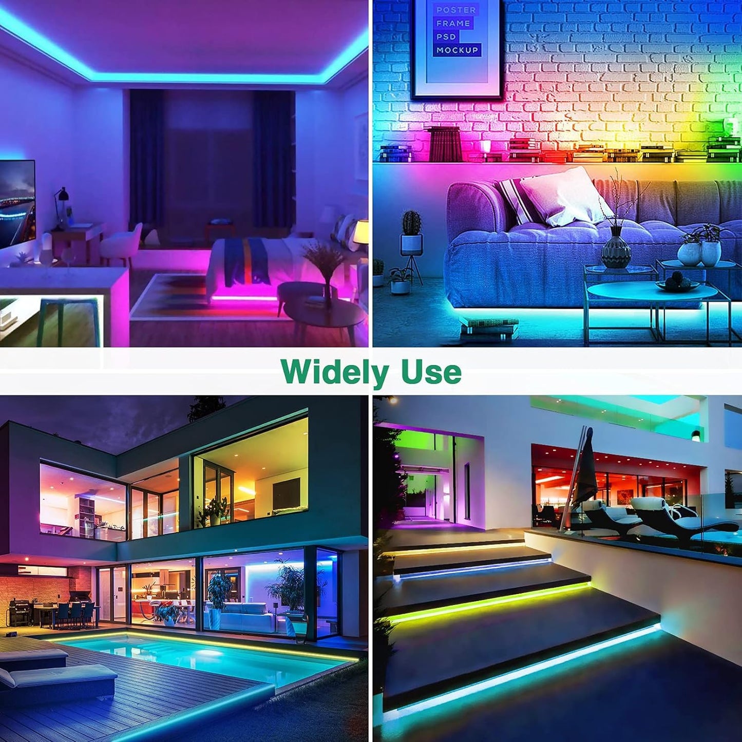 Lamomo RGB Neon LED Strip Lights, 16.4Ft Led Neon Rope Lights with App Remote Control, Music Sync, Indoor IP65, Waterproof, Flexible DIY Lights Design for Bedroom, Living, Gaming Room, Party Decor