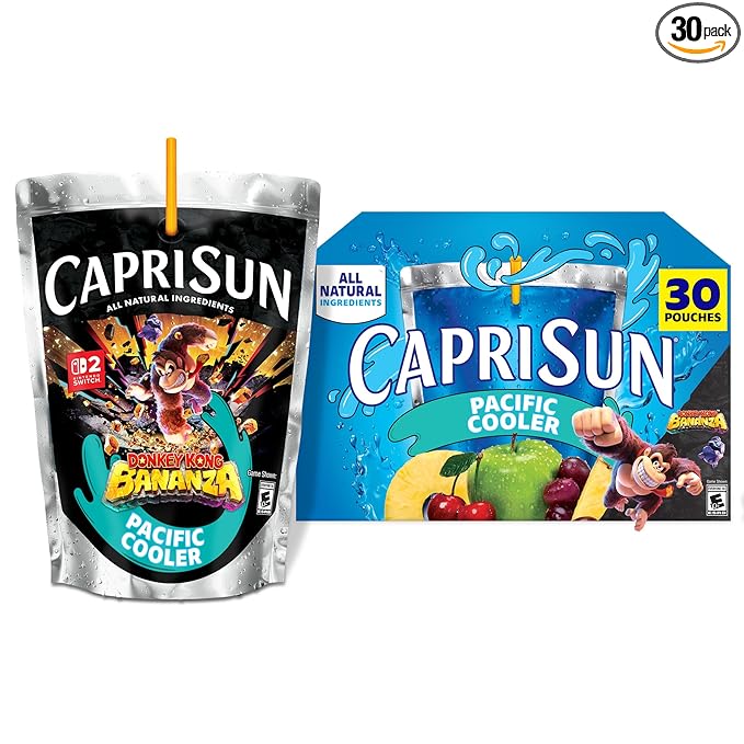 Capri Sun Pacific Cooler Mixed Fruit Flavored Juice Drink Blend, 30 ct Box, 6 fl oz Pouches