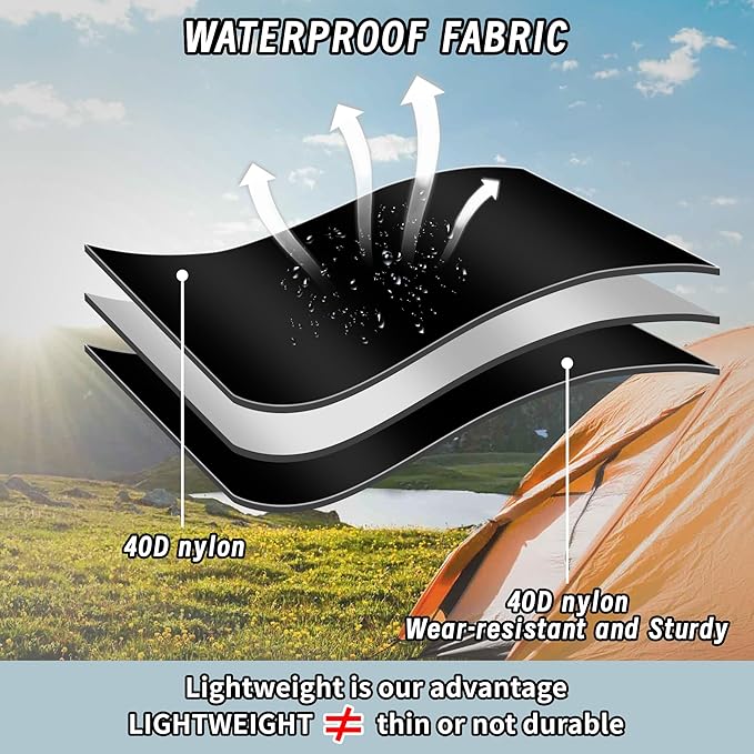 YEEKORO Inflatable Seat Cushion, Lightweight Camping Air Sitting Pad with Repair Cloths, Waterproof Air Seat Cushion, Portable Push-Press Seat Cushion for Airplane Travel Hiking Office Stadium Seat