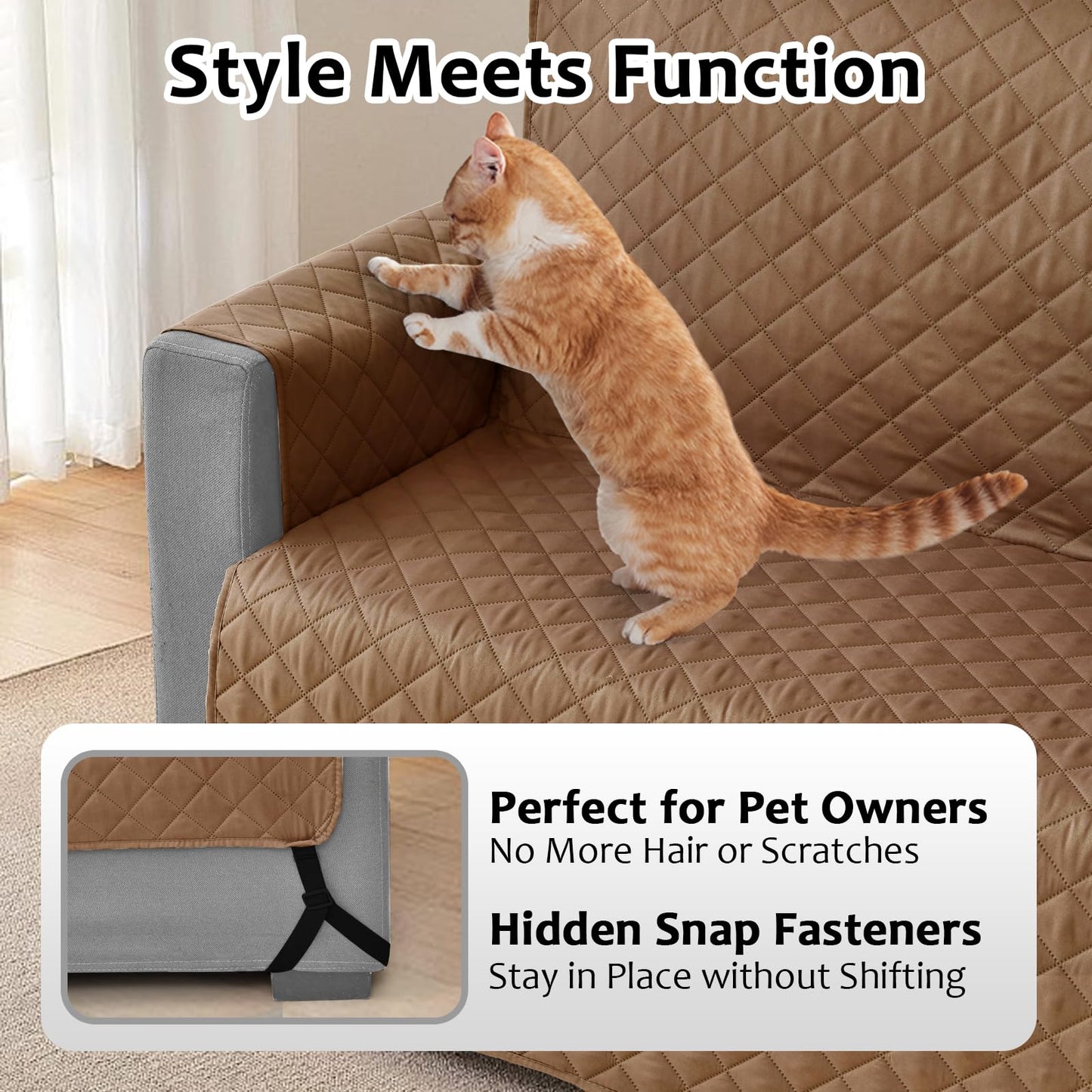 ROFASVCO Waterproof Sectional Couch Covers L Shape Sectional Sofa Covers for Pets Washable Non-Slip 6PCS U Shaped Sofa Slipcovers Dog Couch Cover Corner Furniture Protector (XX-Large, Dark Coffee)