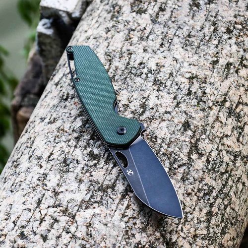 KANSEPT Model 6 Pocket Knives EDC Camping 3.1'' 154CM Material Pocket with Green Micarta Handle Everyday Carry T1022A2