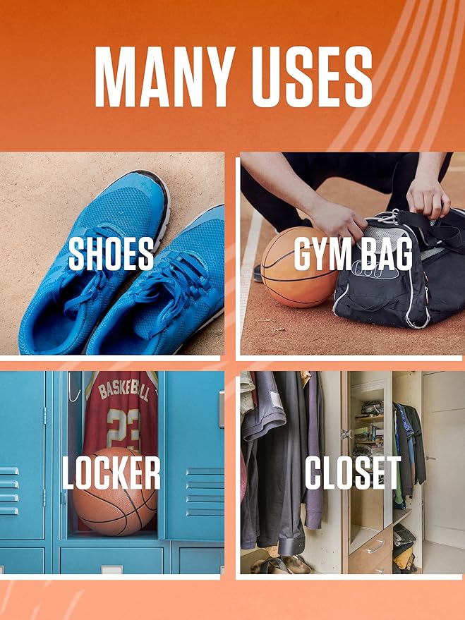Sneaker Balls Odor-Fighting Shoe Fresheners, Eliminates Unpleasant Smells, Perfect For Sneakers, Gym Bags, Gear Bags, Drawers, Lockers, And More!, Lavender, 6 Pack