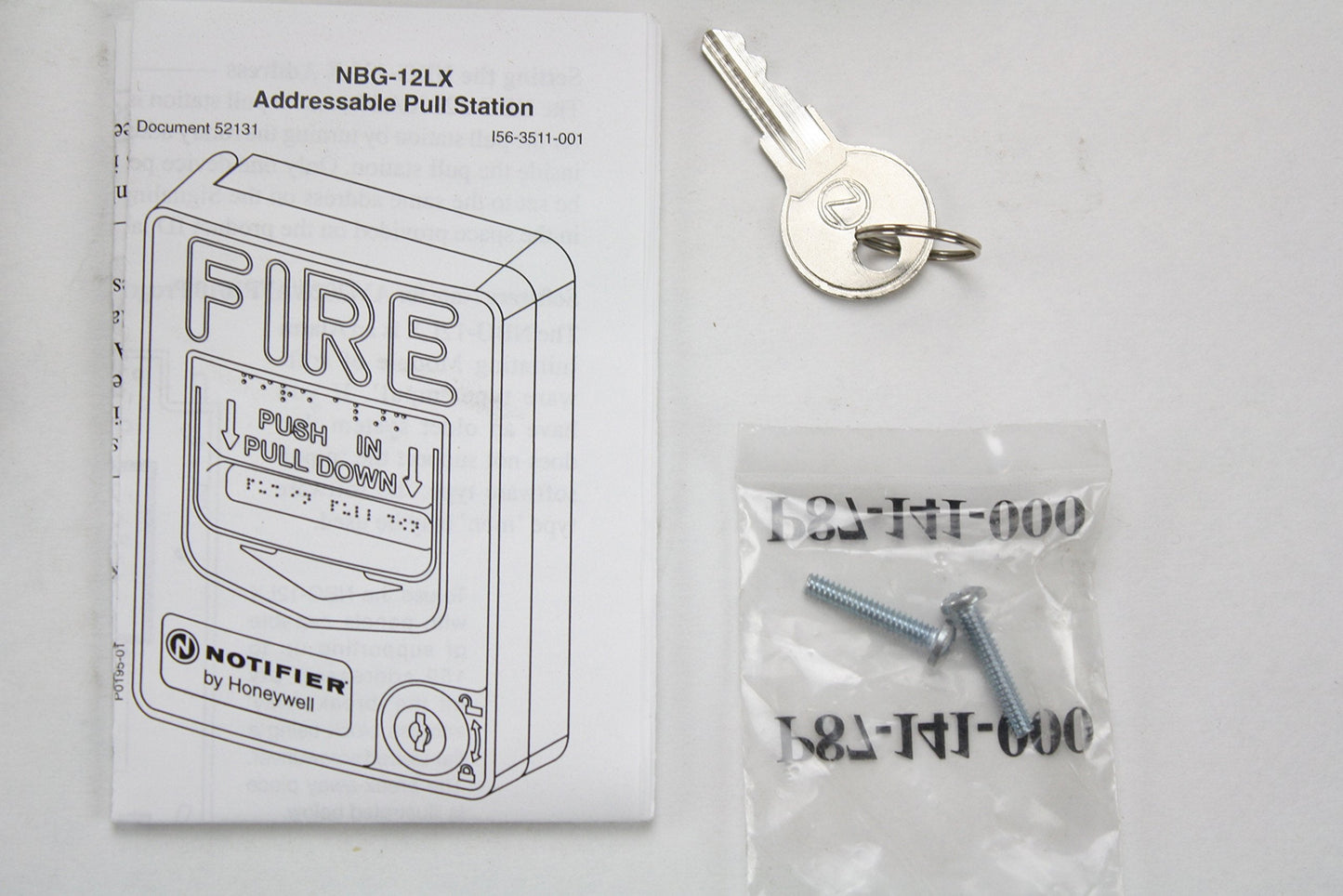 Notifier NBG-12LX Fire Alarm Addressable Pull Station Key Lock