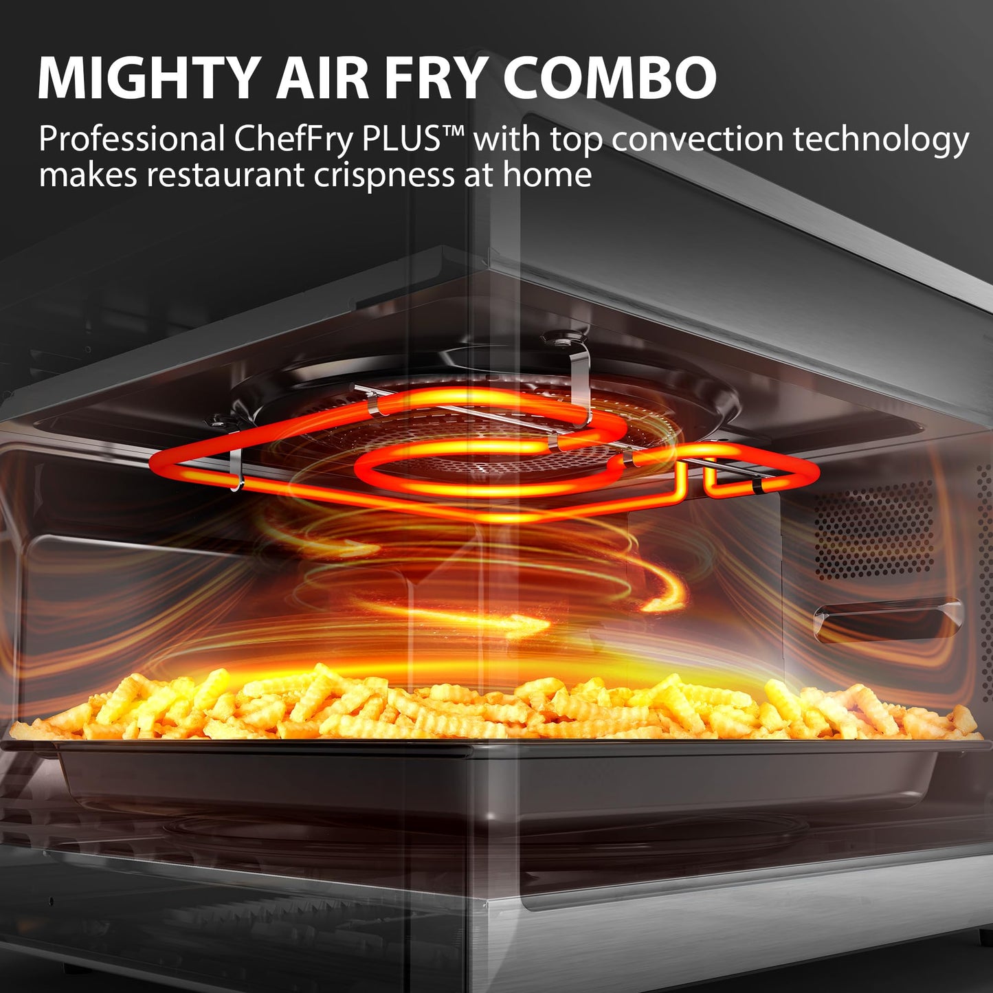 TOSHIBA OptiChef Ultra Air Fryer Combo Countertop Microwave Oven with 2.4-Inch Color Screen, Origin Inverter Technology, Smart Sensor, Compatible with Alexa, 1100W, 1.3 Cu.Ft, Silver ML2-STC13SAIT(SS)