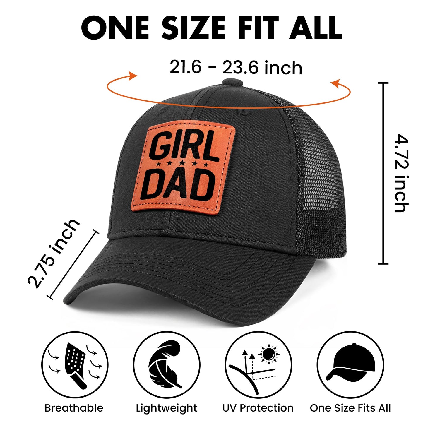 Gifts for Dad from Daughter for Dad, Men - Dads Birthday Gift Ideas, Happy Birthday Gifts for Dads, Fathers - Girl dad Daddy Hat