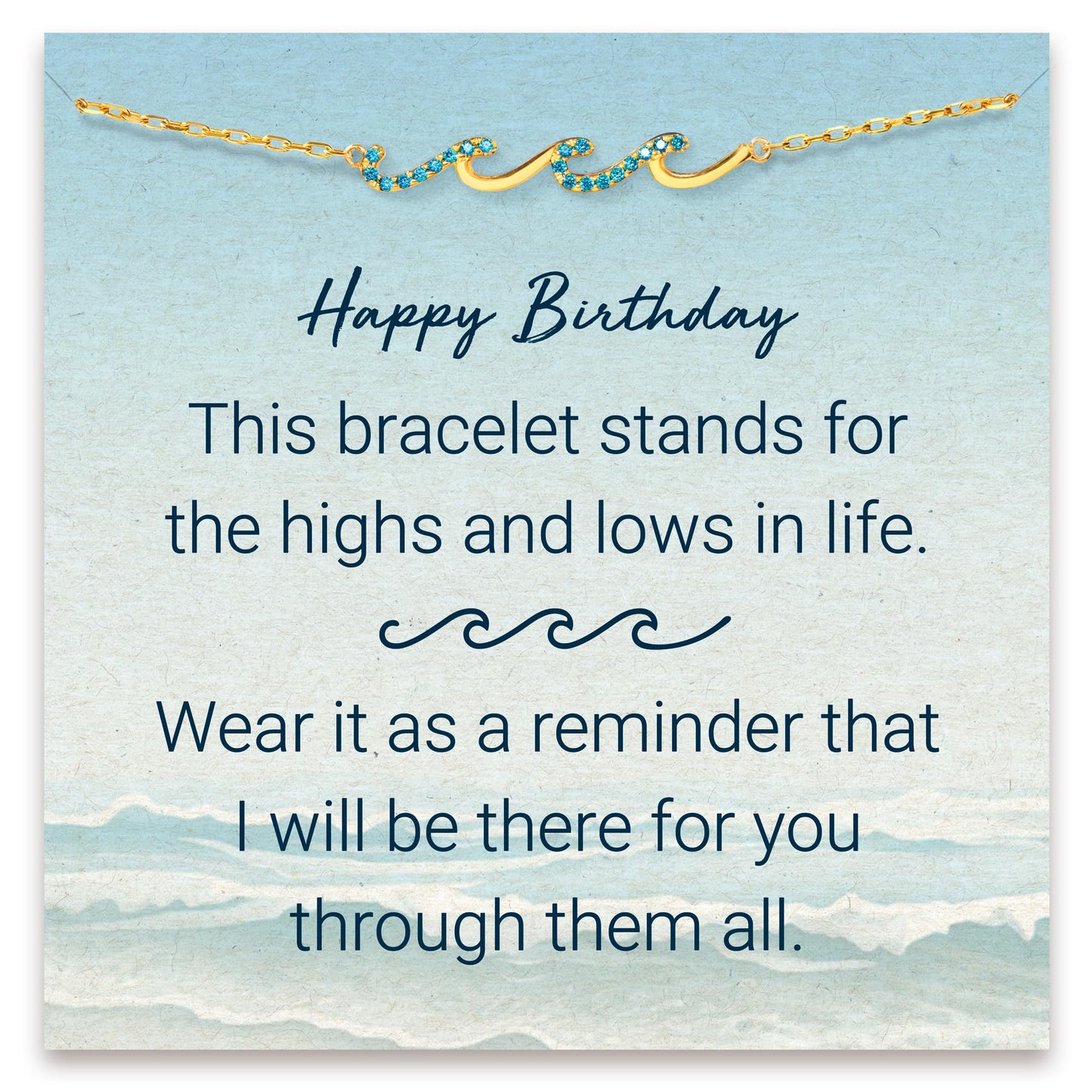 STORYJEWELLERY Birthday Gifts for Women, 30th 40th 50th 60th 70th 80th Birthday Gifts for Women, Birthday Gifts for Friend Daughter Mom and Sister, 925 Sterling Silver Wave Bracelet