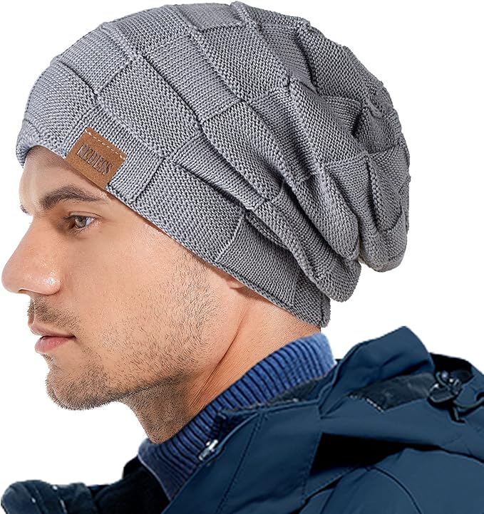 REDESS Beanie Hat for Men and Women Winter Warm Hats Knit Slouchy Thick Skull Cap