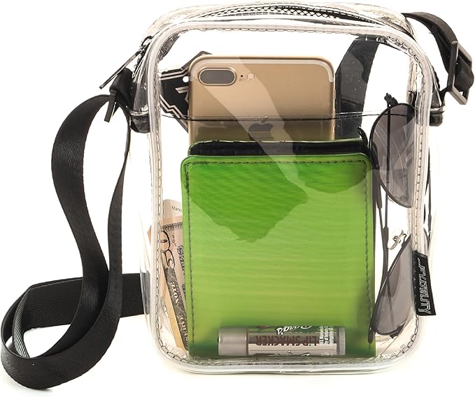 Fydelity- Cute Clear Concert Bags for Women, Small Clear Bag for Stadium Events or Festival Shoulder Bag | Transparent Cle...