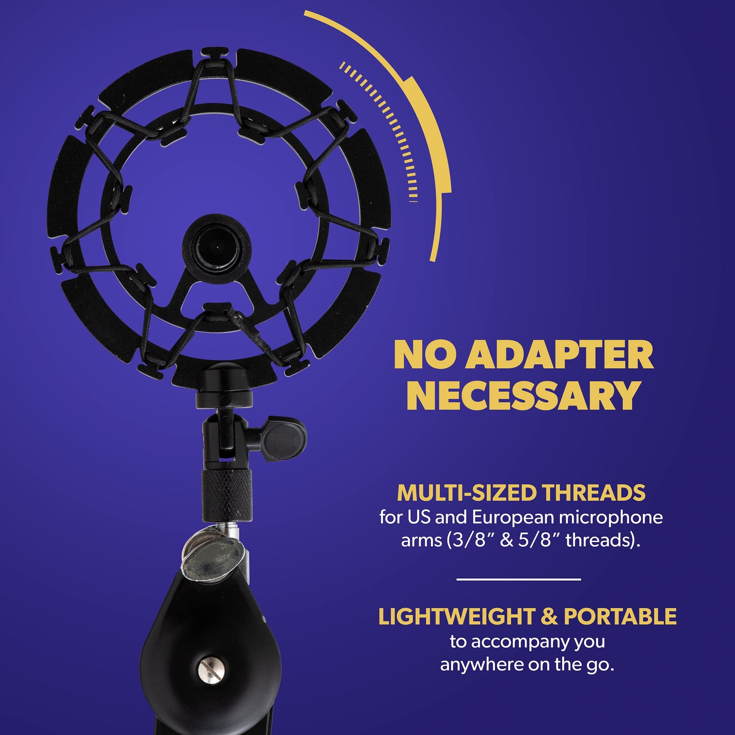 Auphonix Pro Microphone Shock Mount - Mic Holder Compatible W/Blue Yeti, Snowball & Pro Microphones
