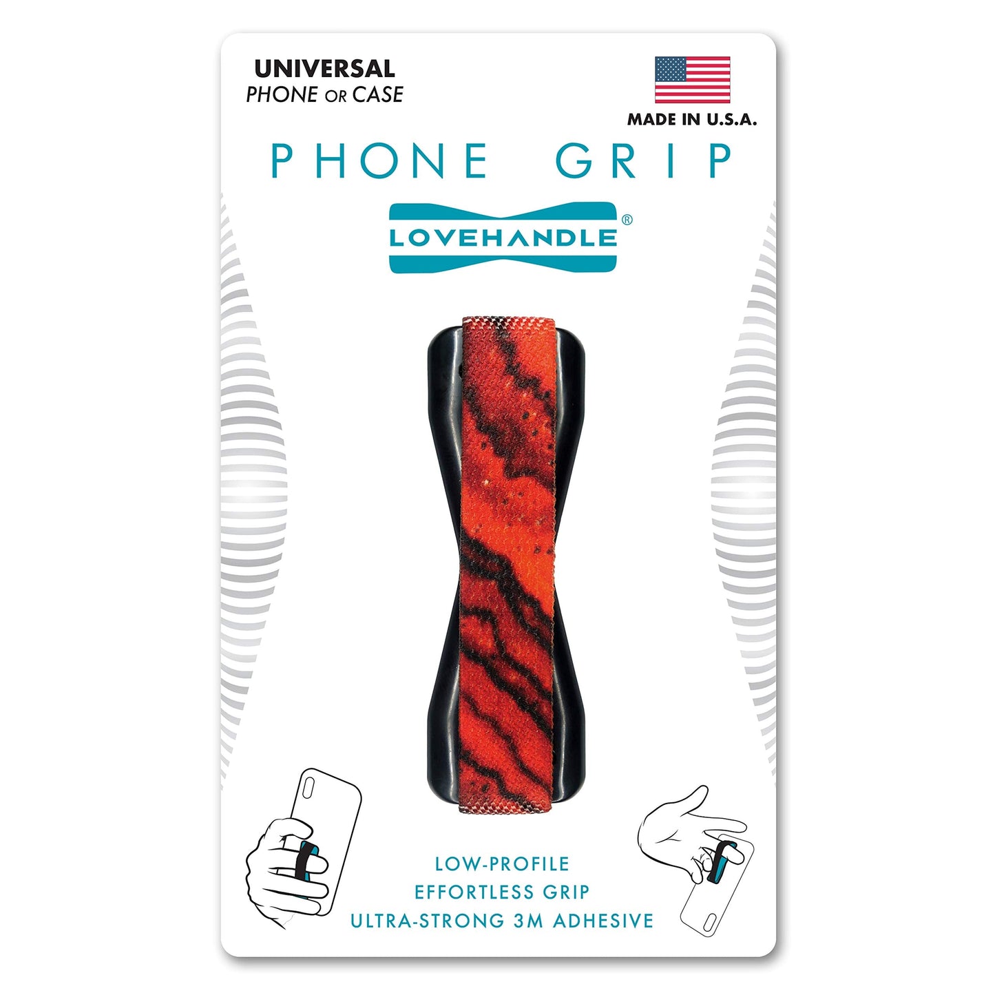 Lovehandle Universal Phone Grip For Smartphones & Mini Tablets - Phone Holder For Hand - Wireless Charging Compatible - Made In