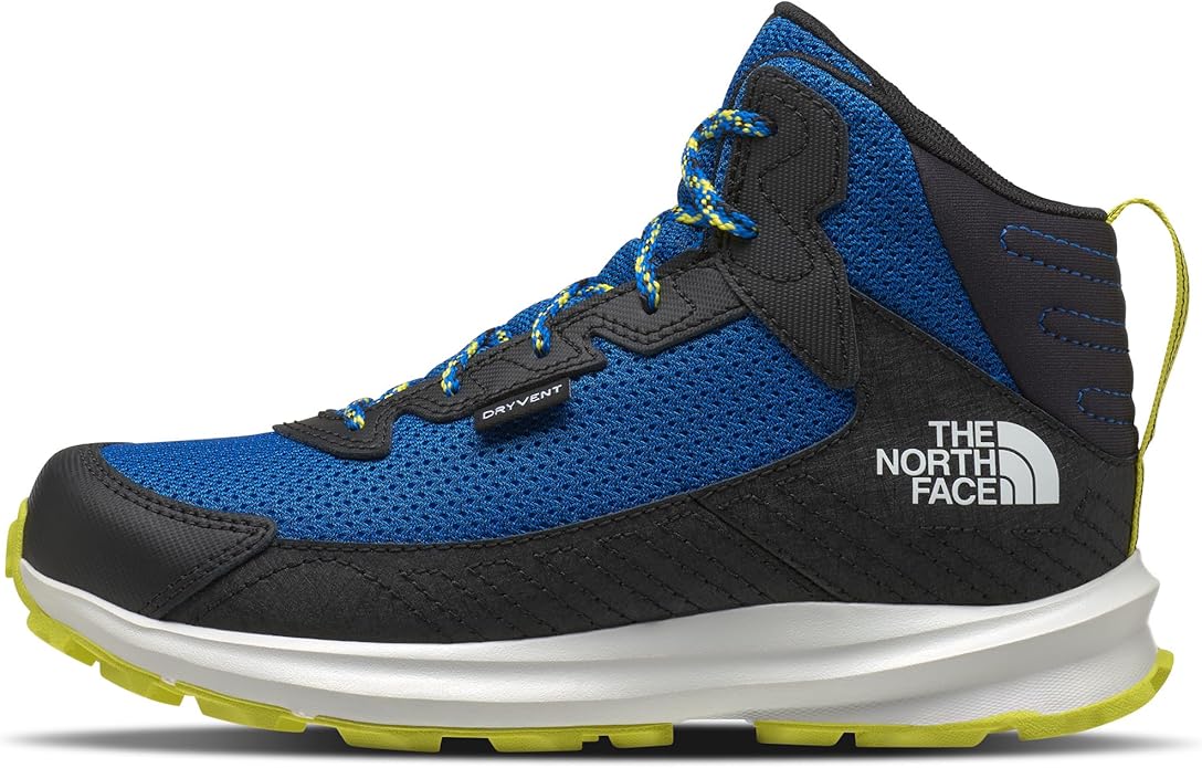 THE NORTH FACE Kids' Fastpack Hiker Mid Waterproof Shoe | Rockered Eva Midsole, Grippy Rubber Outsole
