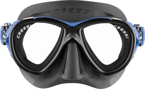 Cressi Naxos 2-Lens Masks, Black/Blue