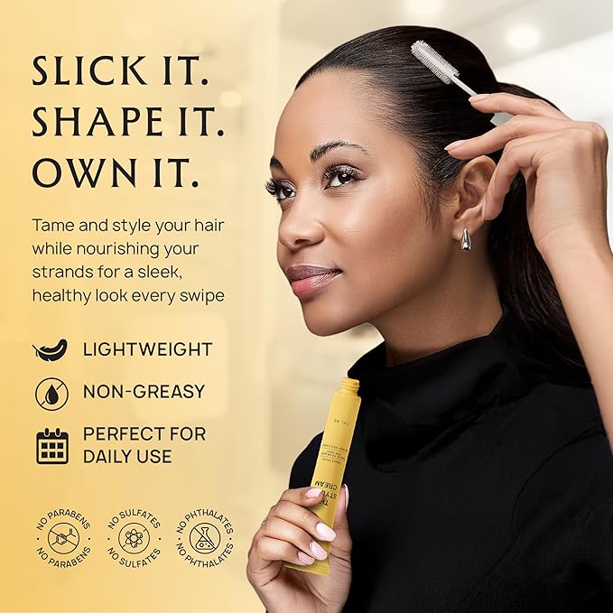 Fly Away Stick for Hair - Anti Frizz Styling Taming Serum Wand with Aloe Vera, Coconut Oil & Vitamin E - Gel Mascara Stick for Edges, Flyaways, Baby Hairs & Slick Back (1 Fl Oz (Pack of 2))