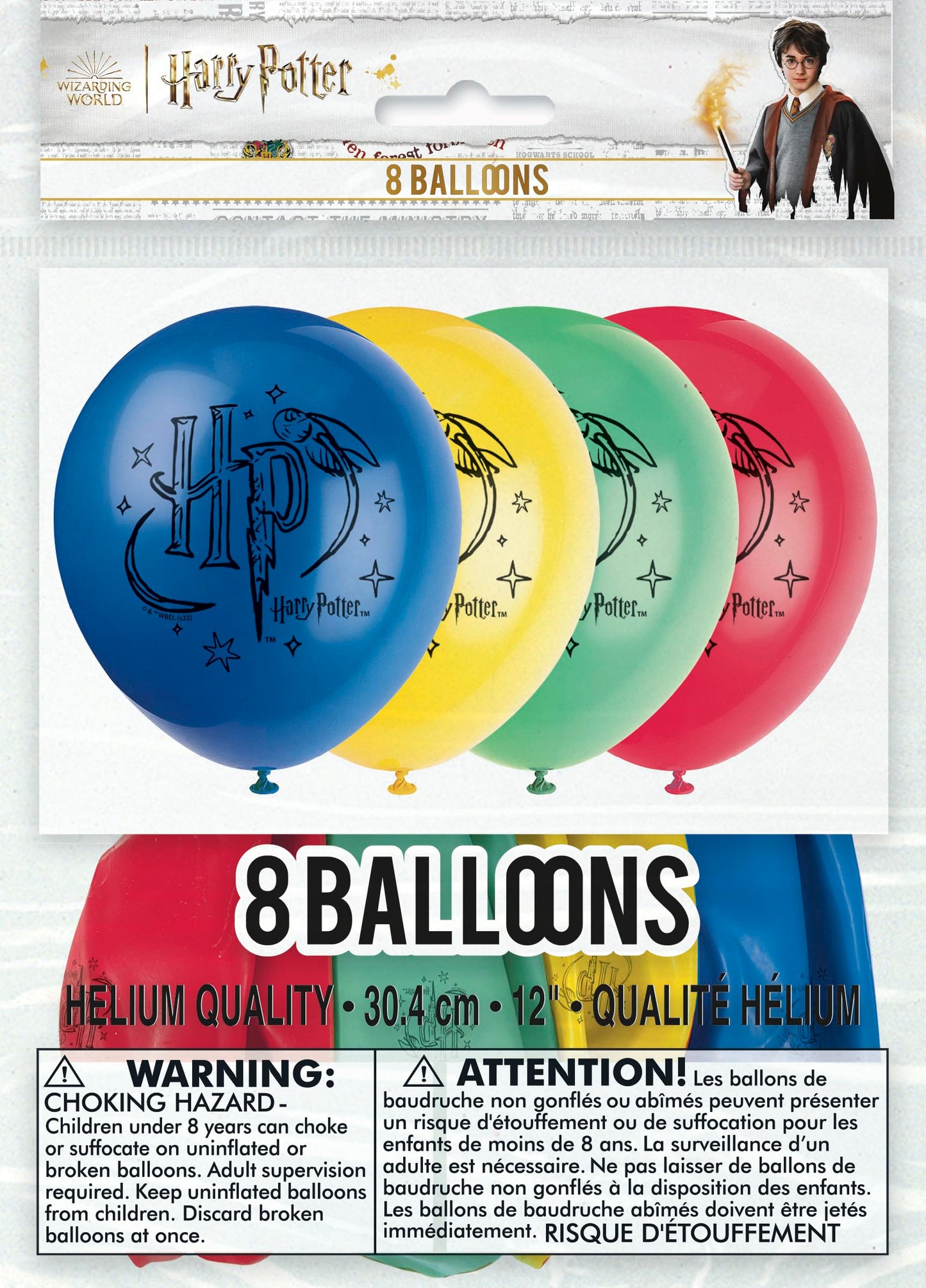 Harry Potter Balloons - Harry Potter Birthday Decorations - Bundle with 8 Latex 12”, 1 Foil Balloon 18”, Checklist - Party Decorations and Supplies - Kids Birthday Party