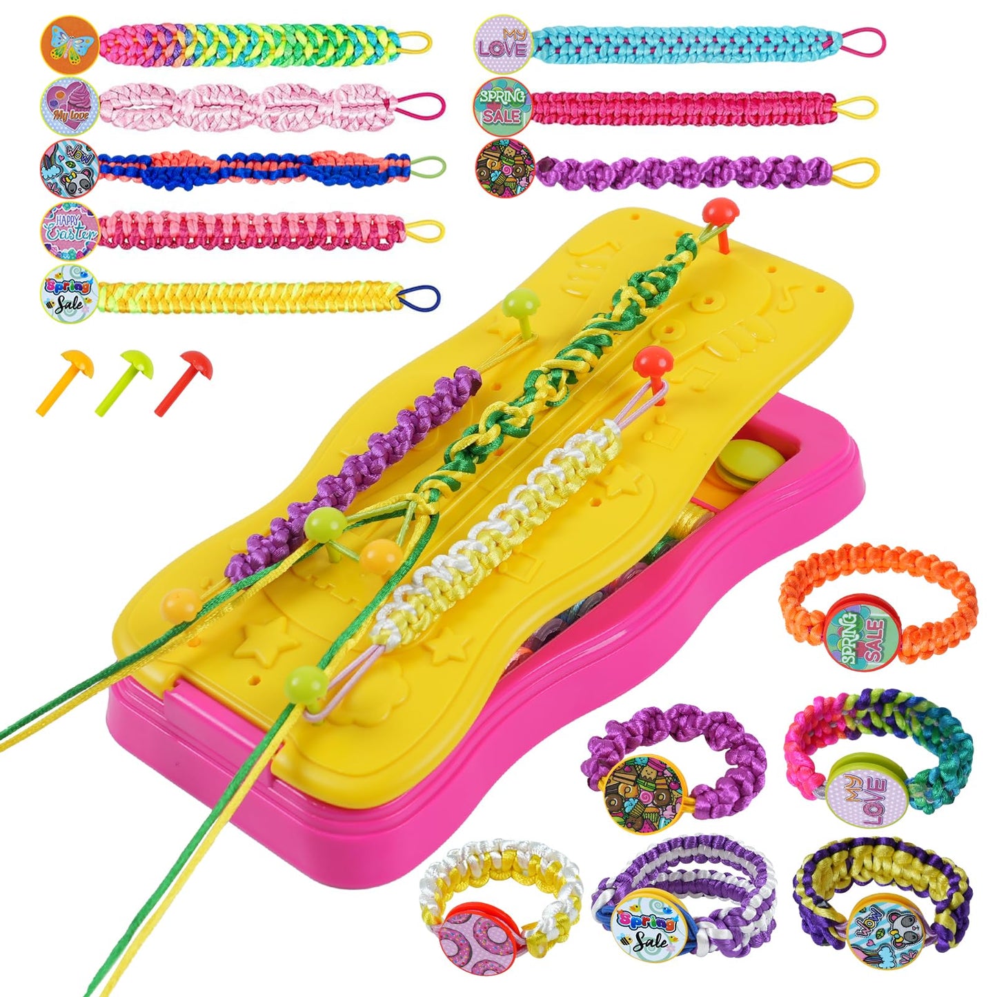 Gaitel Friendship Bracelet Kit for Girls - Arts and Crafts Toy and Birthday Gift for 6 7 8 9 10 11 12 Year Old Kids, DIY Craft Set for Creative Activities and Handmade Fun
