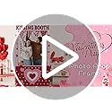 Valentine's Day Party Decorations Kissing Theme Photo Booth Props Love Heart Banner Valentine Picture Frame for Couple Res...