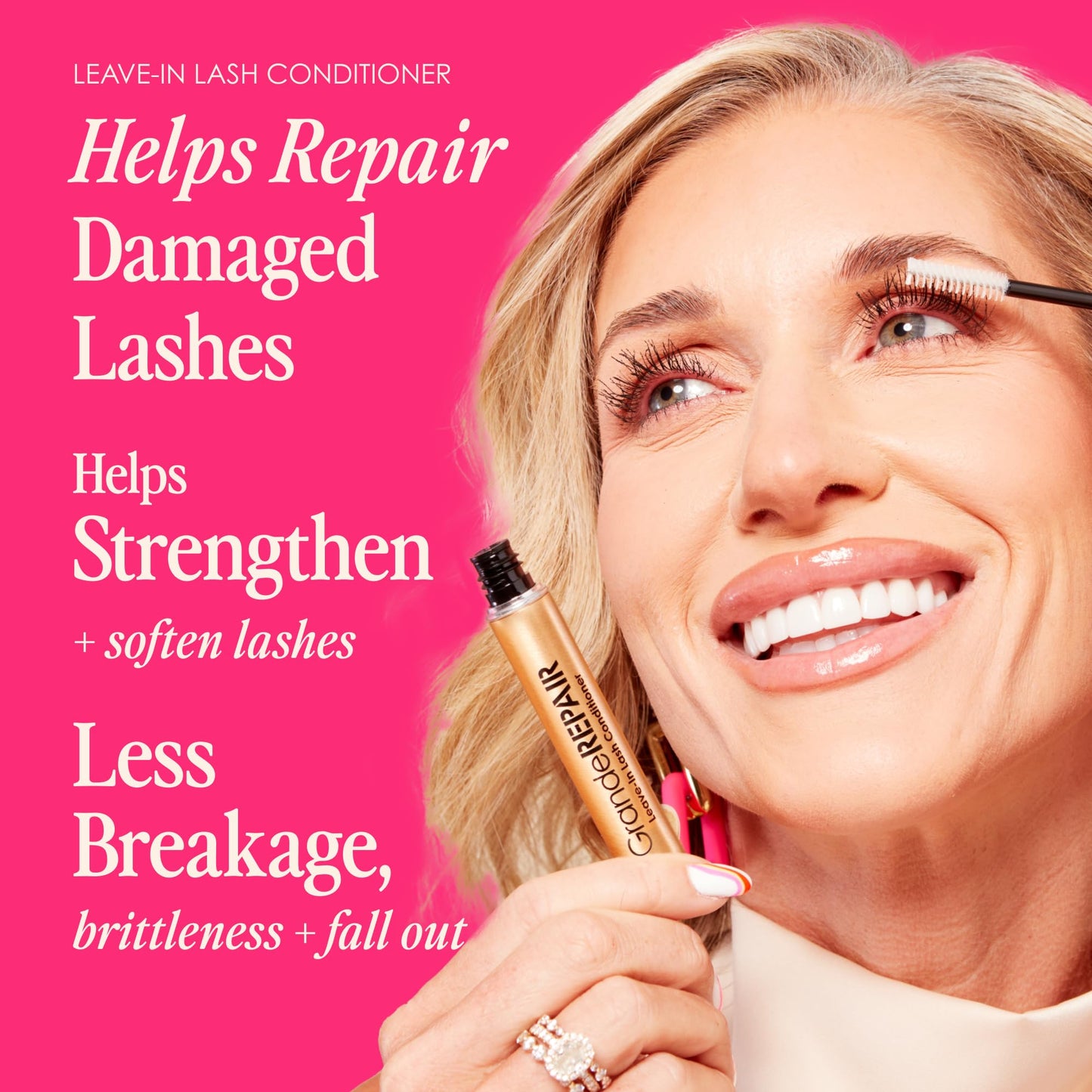 Grande Cosmetics GrandeREPAIR Leave-in Lash Conditioner, 0.1 oz, Clear